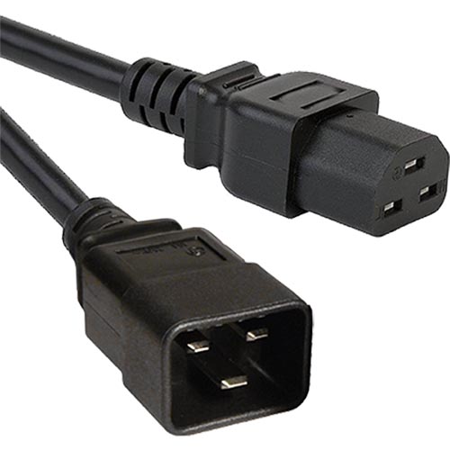 2m IEC C14 - IEC C5 Cloverleaf Black PVC 0.75mm Power Lead | Cablenet